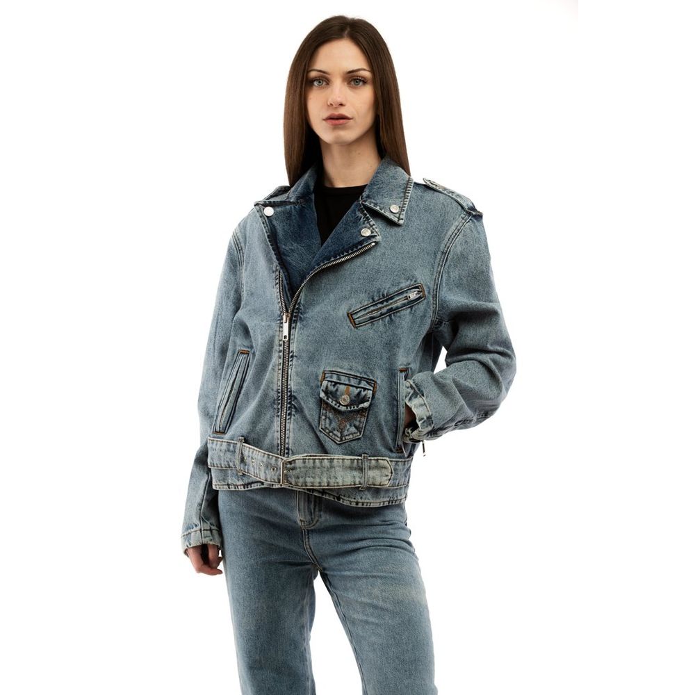 Cotton Denim Jacket — Blue