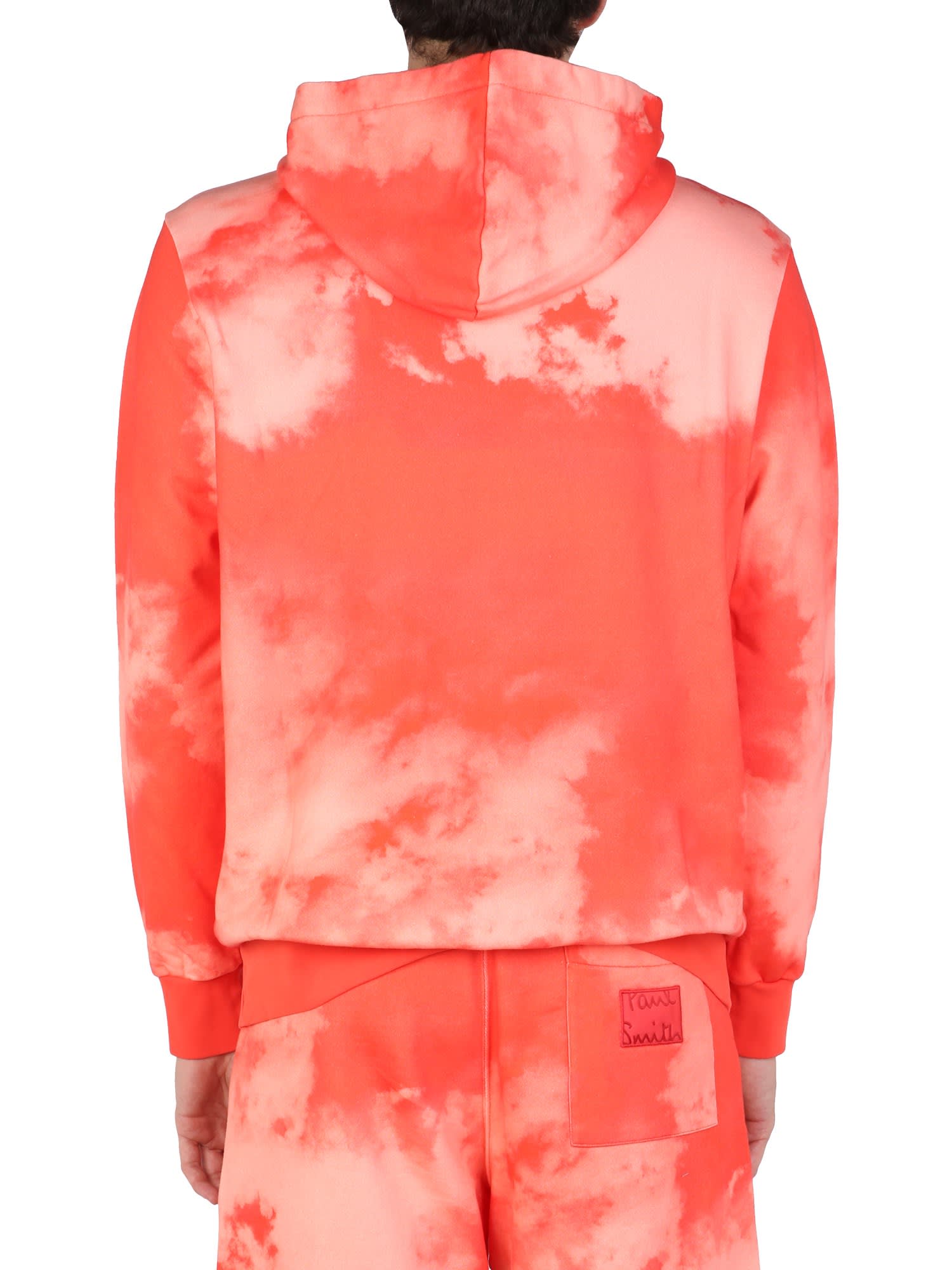 Cloud-print pullover hoodie