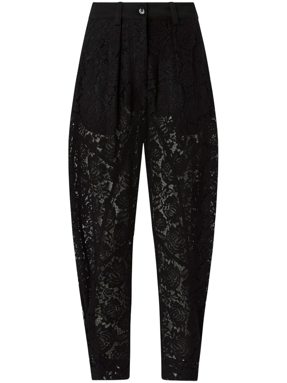 Floral Lace P-Pants trousers - Black
