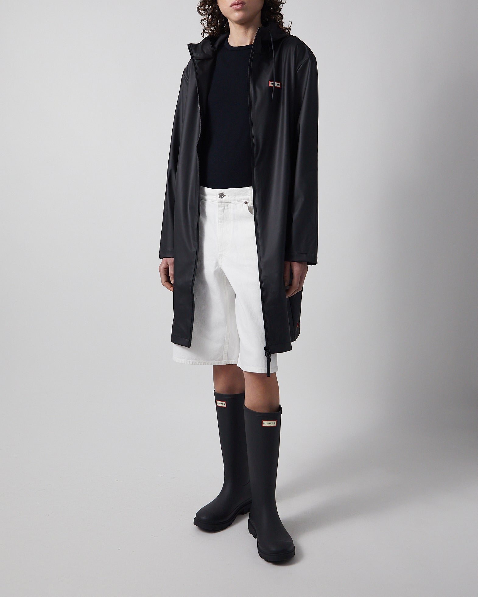 Hunter Coat Andrea PU Rain Black
