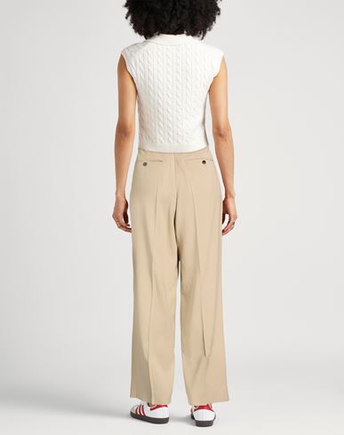 Woman Pants Sand Size 0 Viscose, Wool