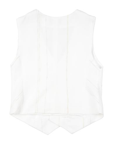 Kid Boy Tailored Vest Ivory Size 14 Viscose, Polyester, Polyamide