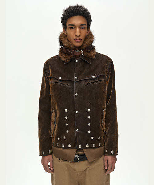 GEORGIA FLOCK VELVET JACKET