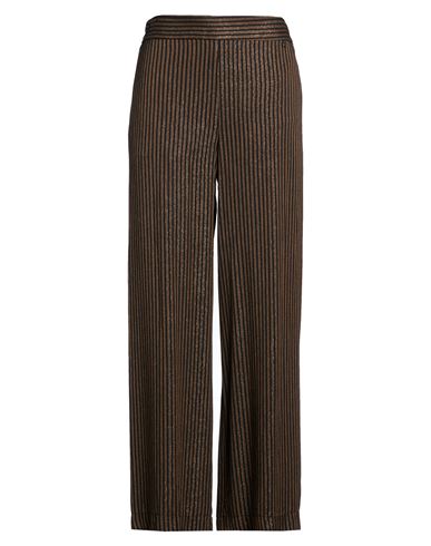 Woman Pants Brown Size M Viscose, Metal, Polyamide