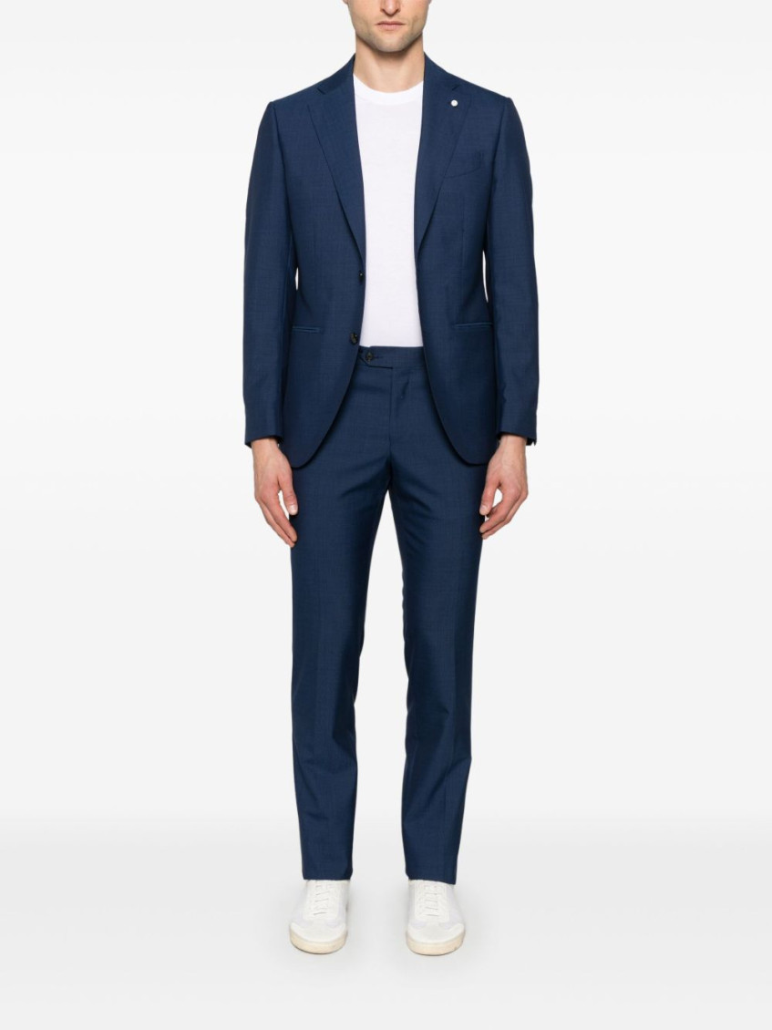 LUIGI BIANCHI- Double-breasted Wool Suit