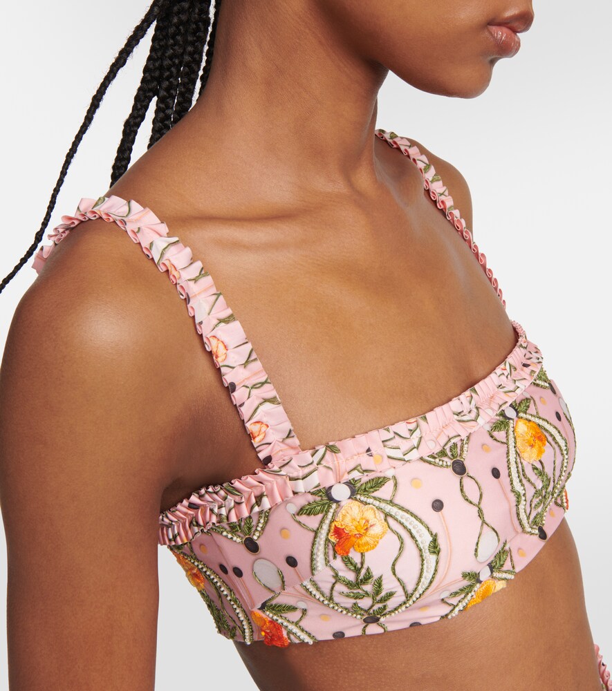 Olmo Lunar embroidered bikini top