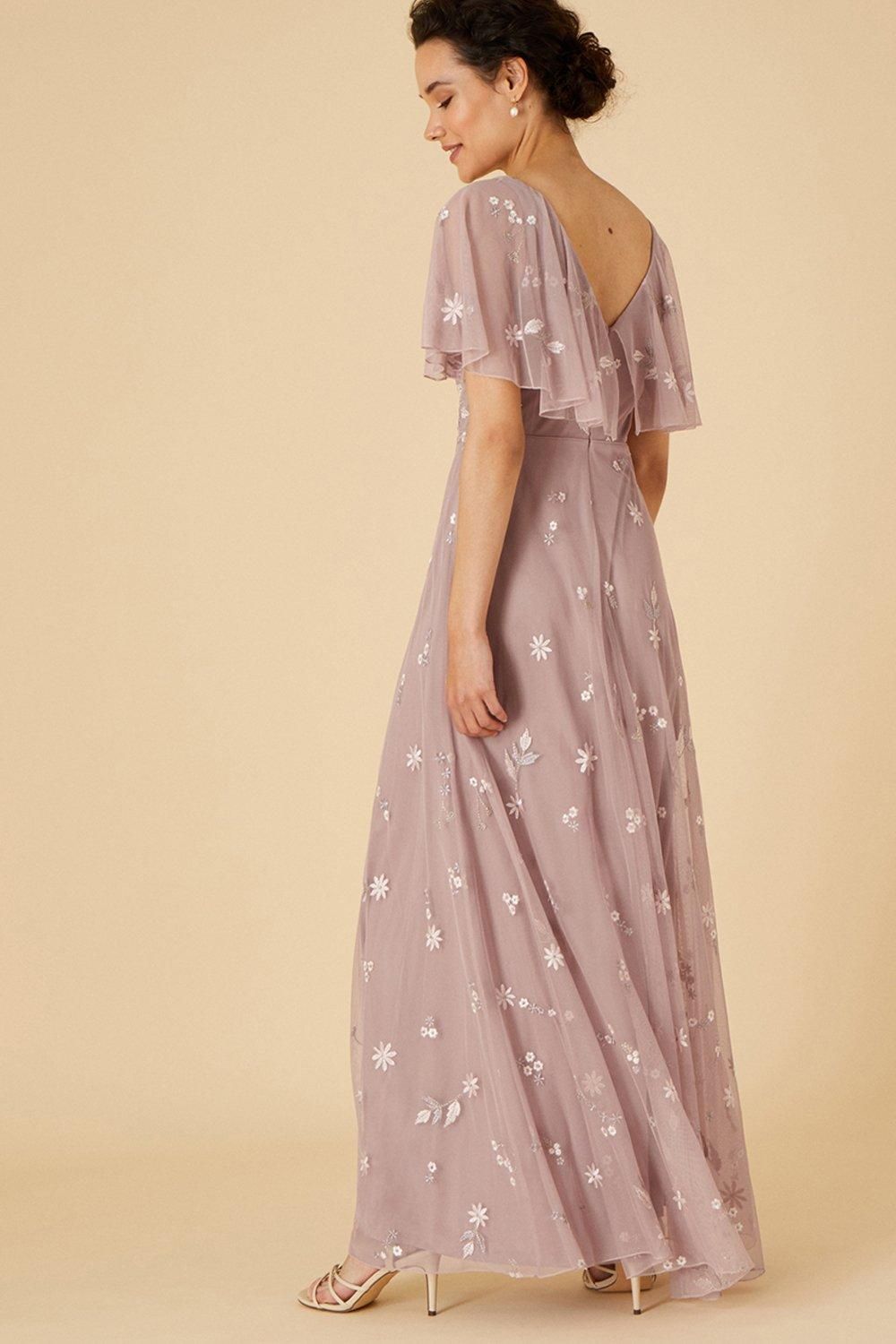 Monsoon Women's 'Rhonda' Embellished Maxi Dress in Brown