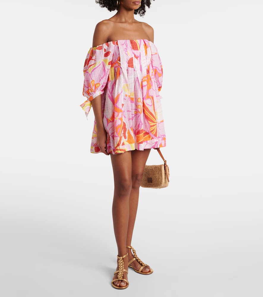 Catalina printed cotton minidress
