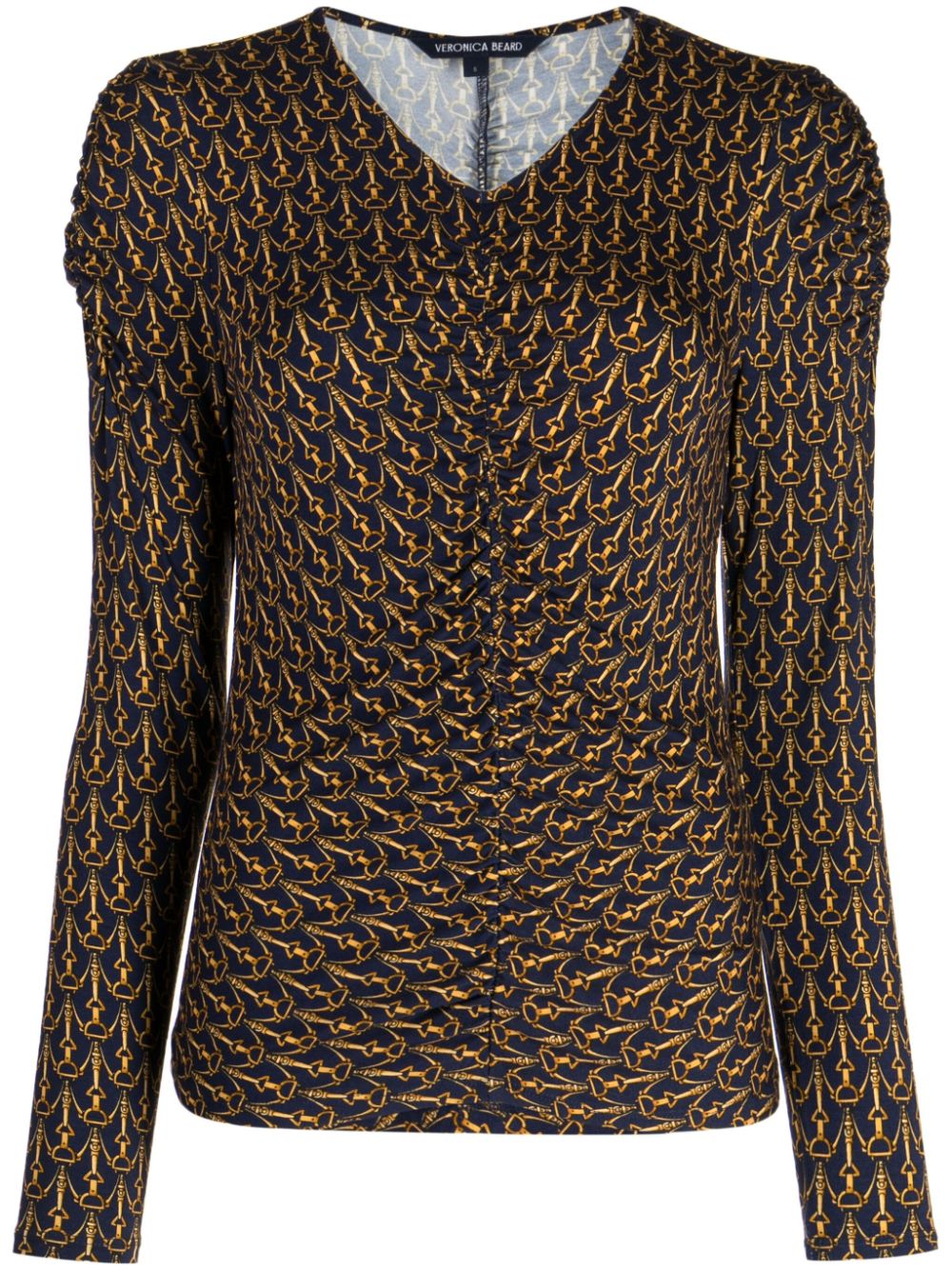 Neeta monogram top - Blue