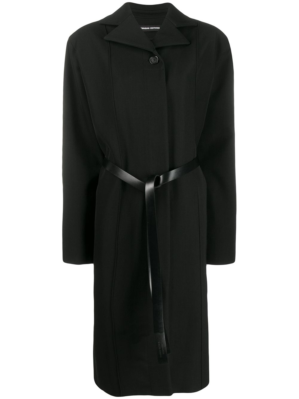 Oversized belted coat - Black