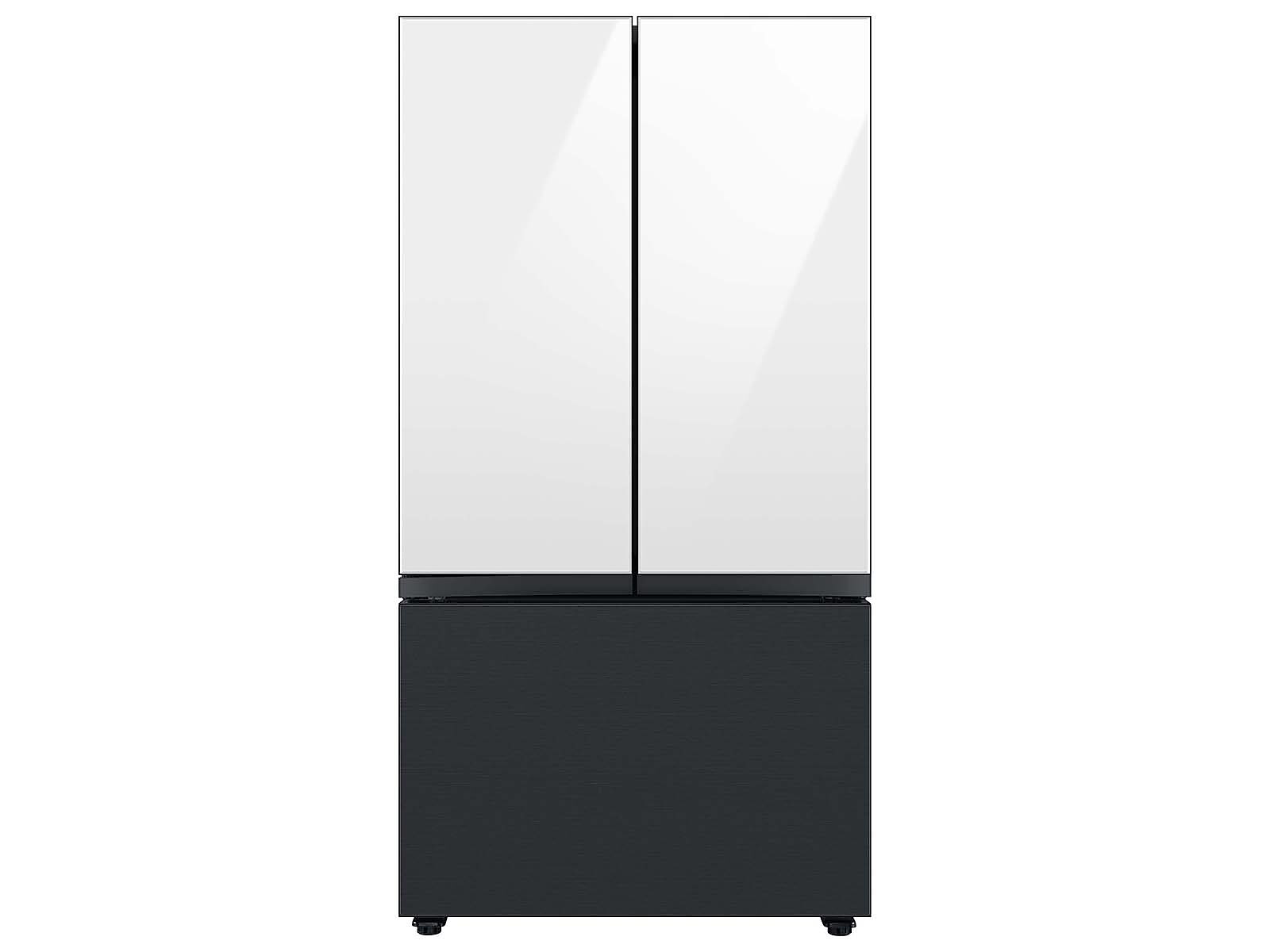 Bespoke 3-Door French Door Refrigerator Panel in White Glass - Top Panel(RA-F18DU312/AA)