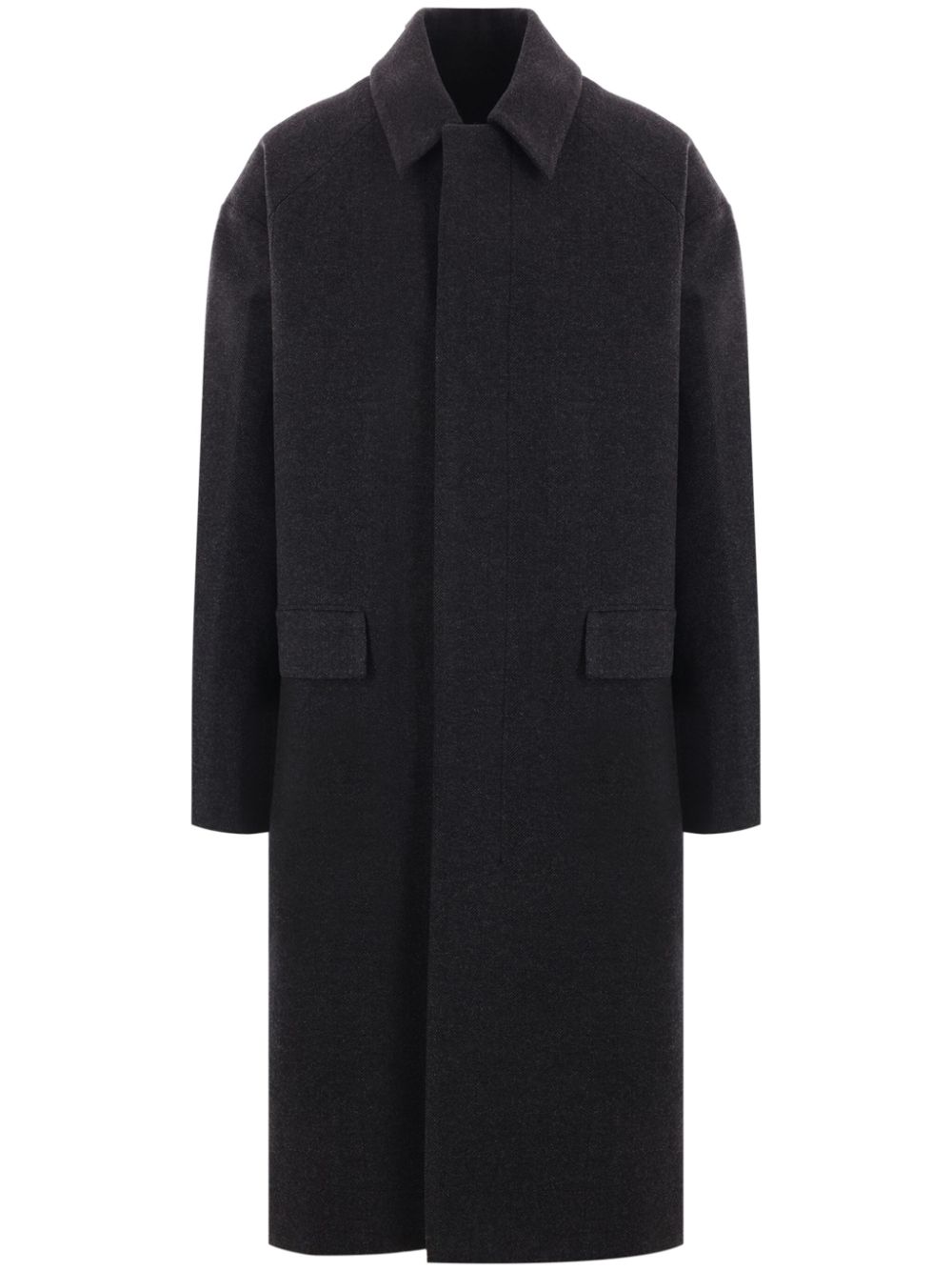 Tailored wool-blend coat - Grey