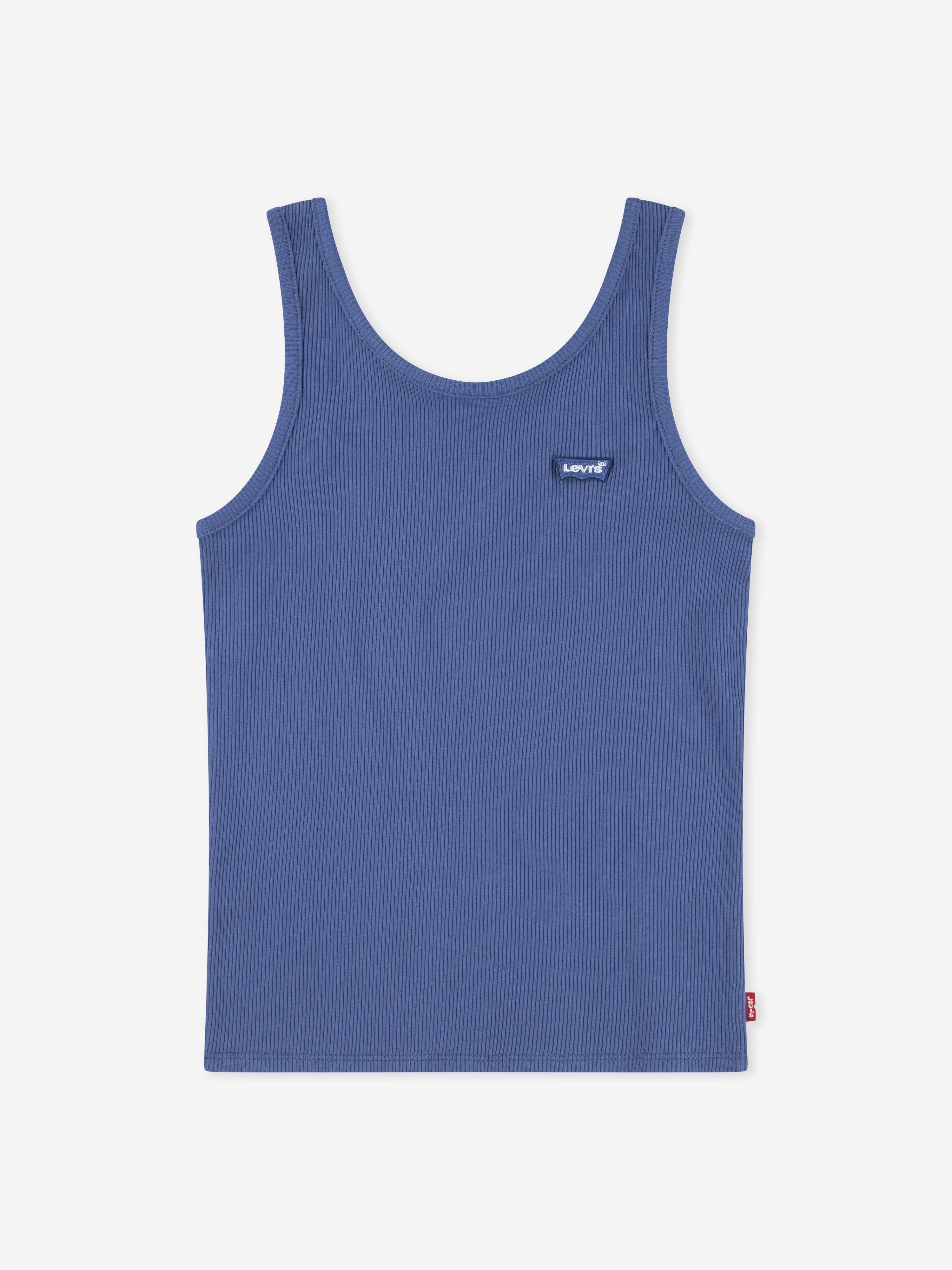 Levi's Kids Wear Girls Meet and Greet Ribbed Tank Top in Navy 10 Yrs Blue