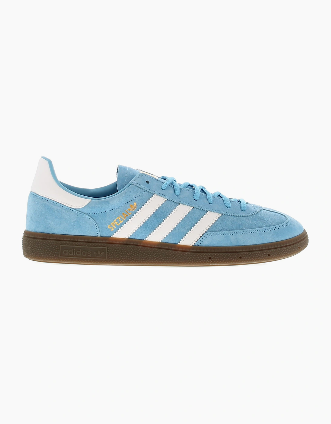Women's Adidas Originals Womens Trainers Handball Spezial Leather Lace Up Pale blue whit