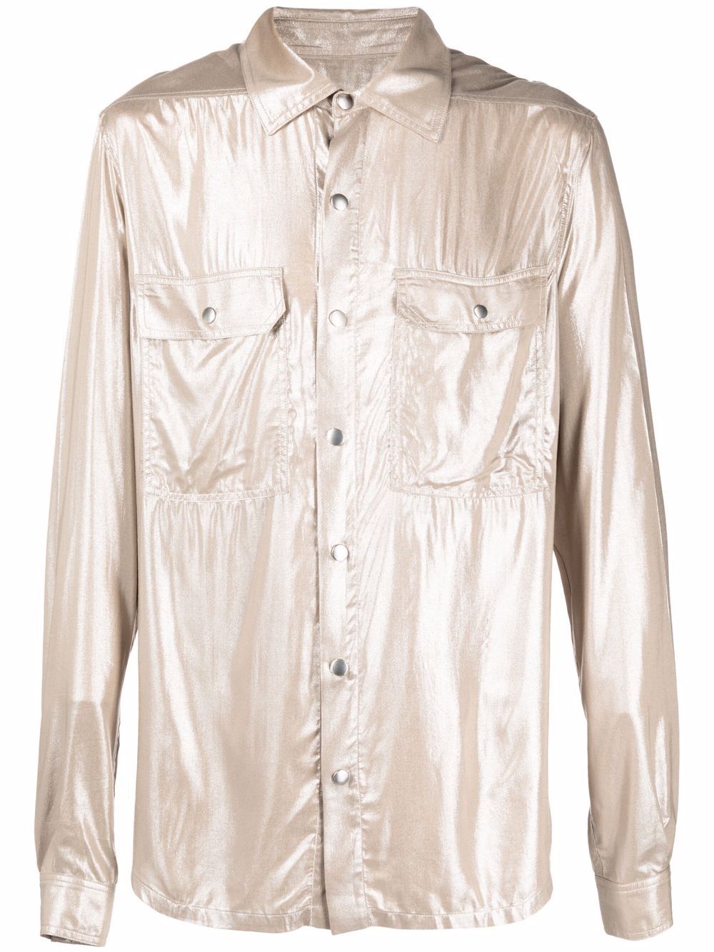 Coated button-up shirt - Silver