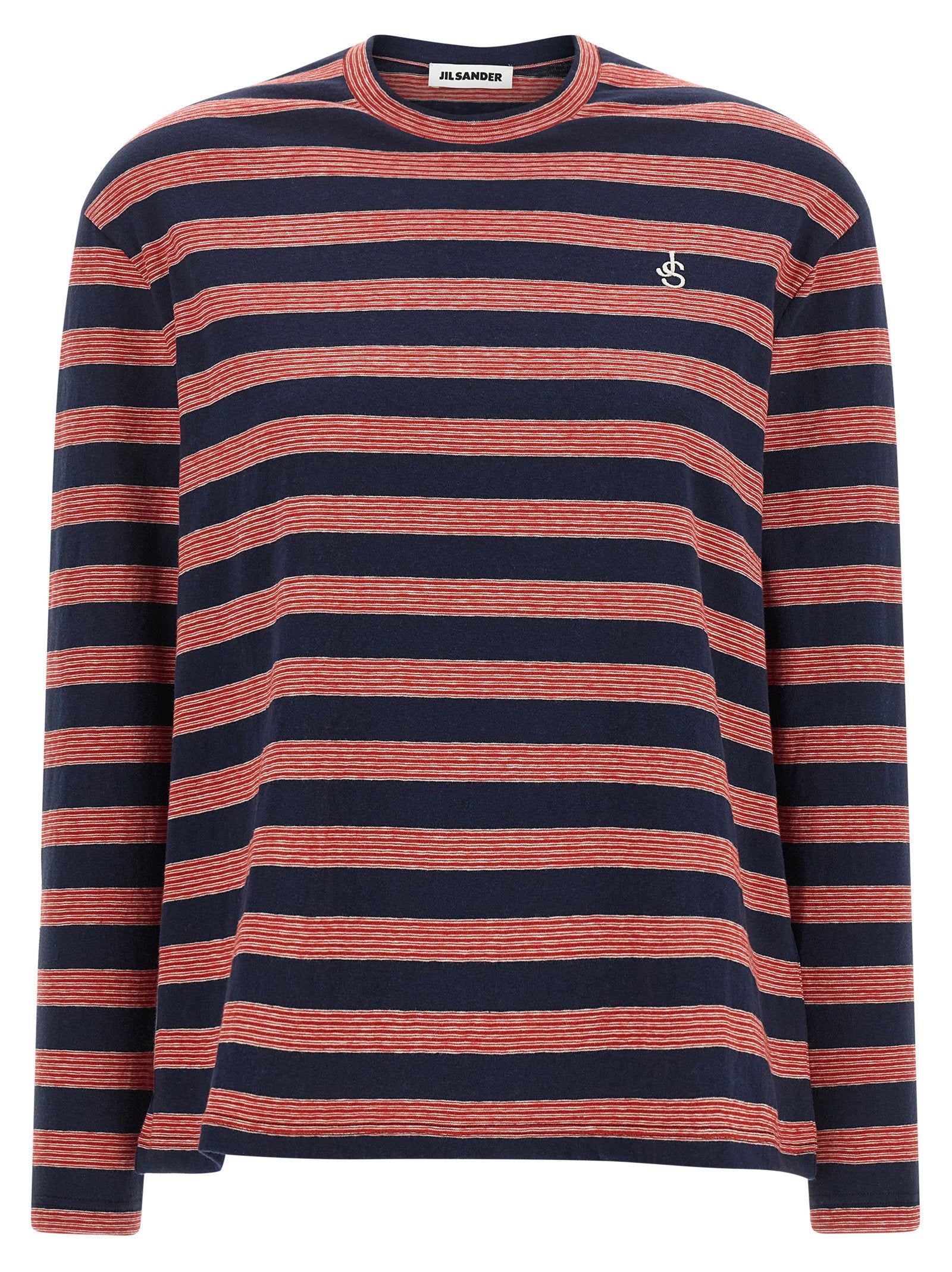 Striped Long-Sleeve T-Shirt — Navy