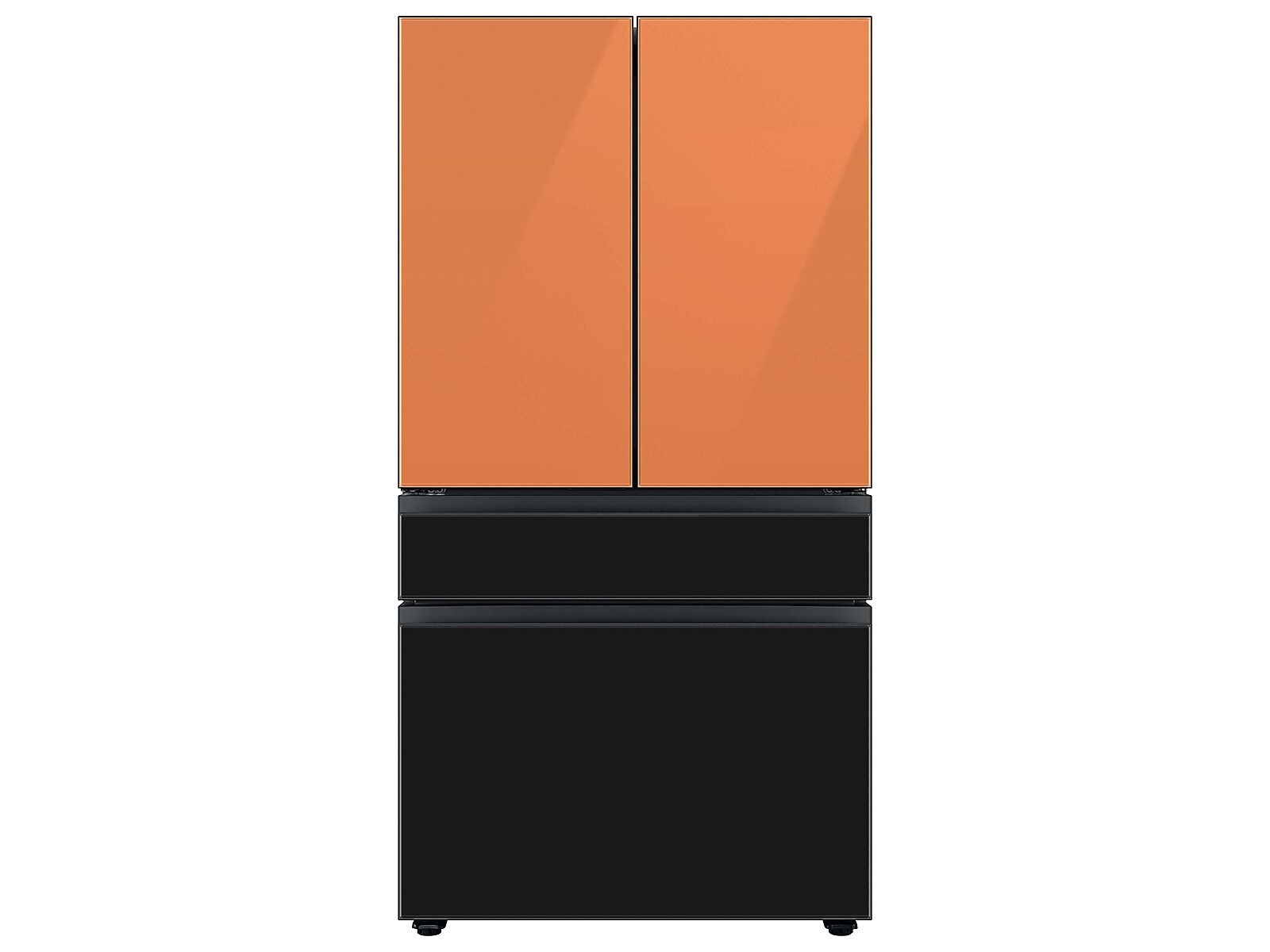 Bespoke 4-Door French Door Refrigerator Panel in Charcoal Glass - Bottom Panel(RA-F36DB433/AA)