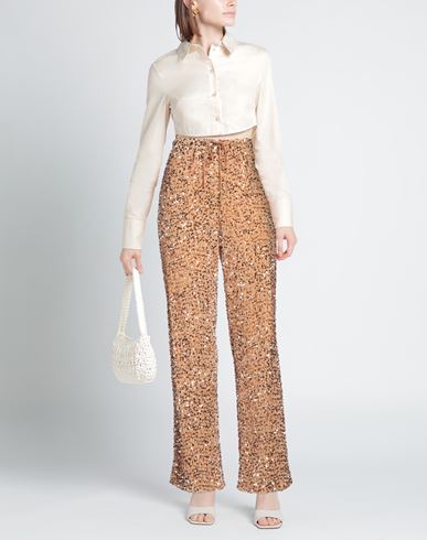 Woman Pants Sand Size M Polyester