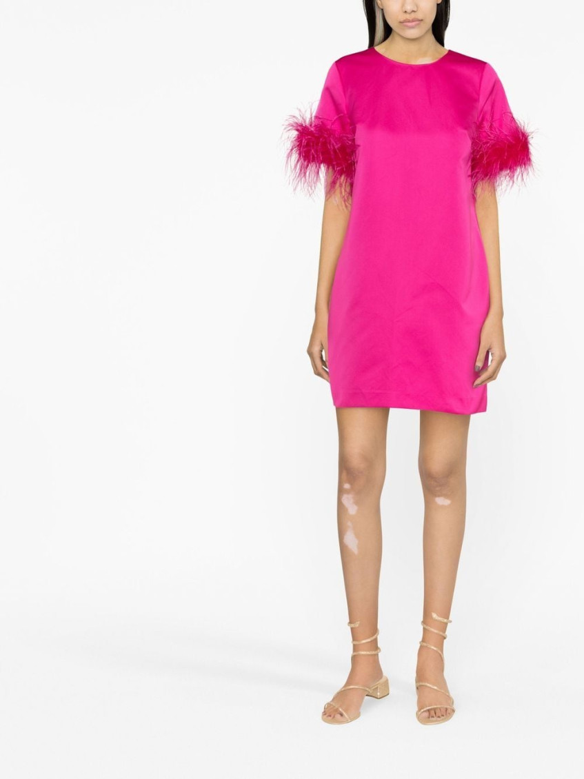 - Feathered Mini Dress