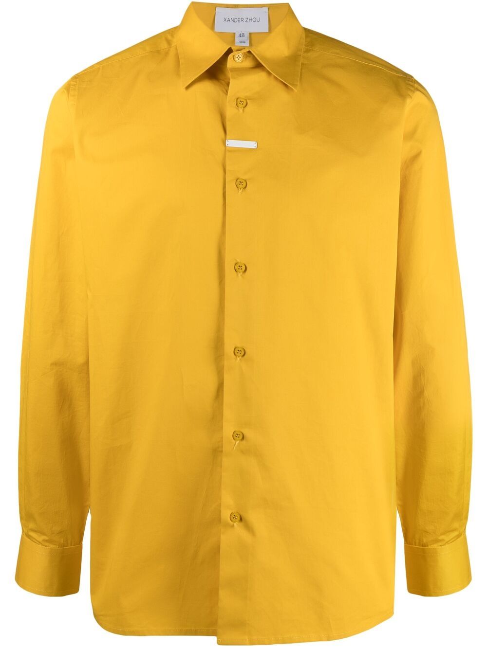 Plaque-detail shirt - Yellow