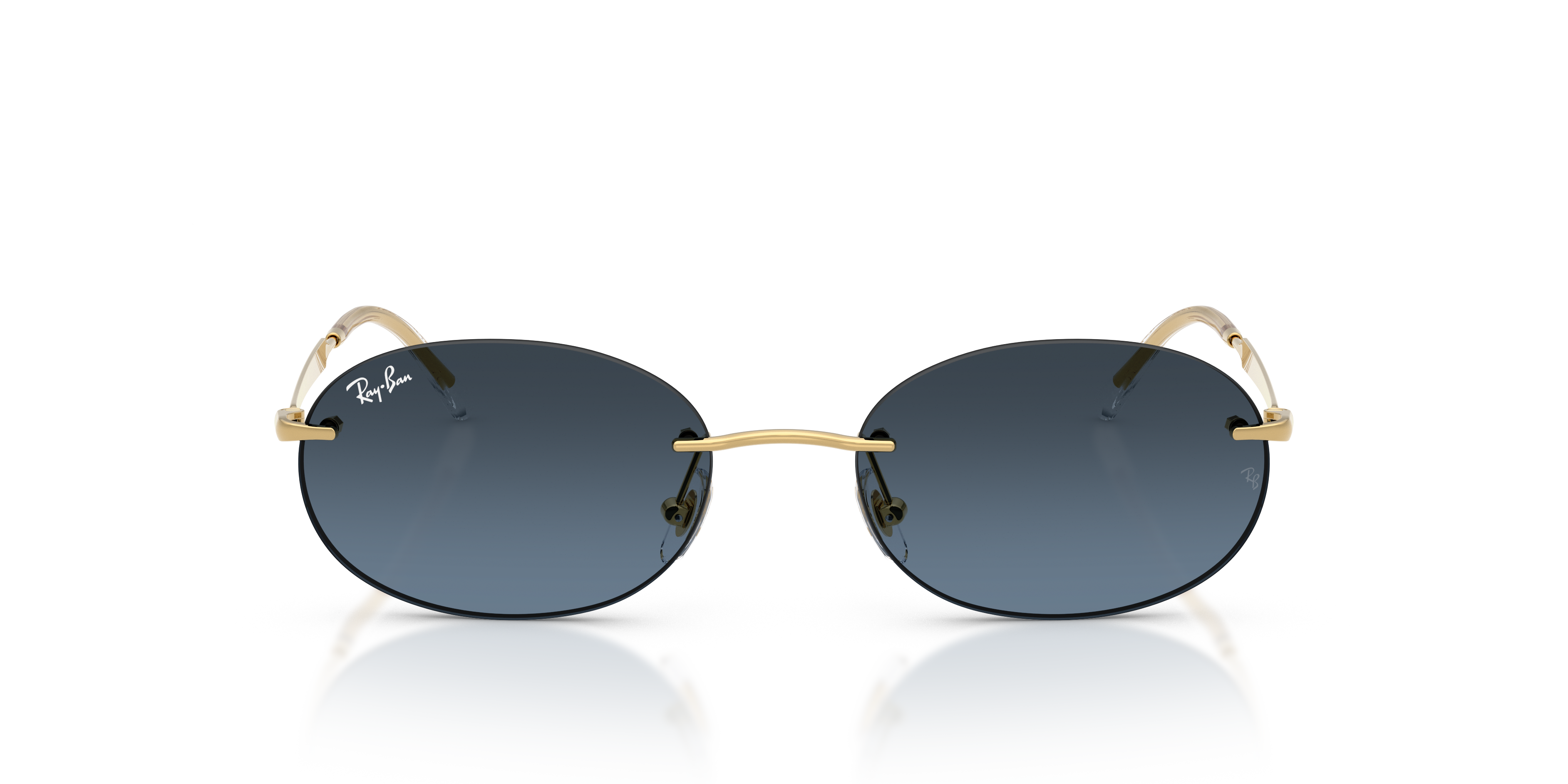 Ray - Ban Unisex Ray - Ban RB3767 001/4C Sunglasses Metal Gold Round Normal Shaded