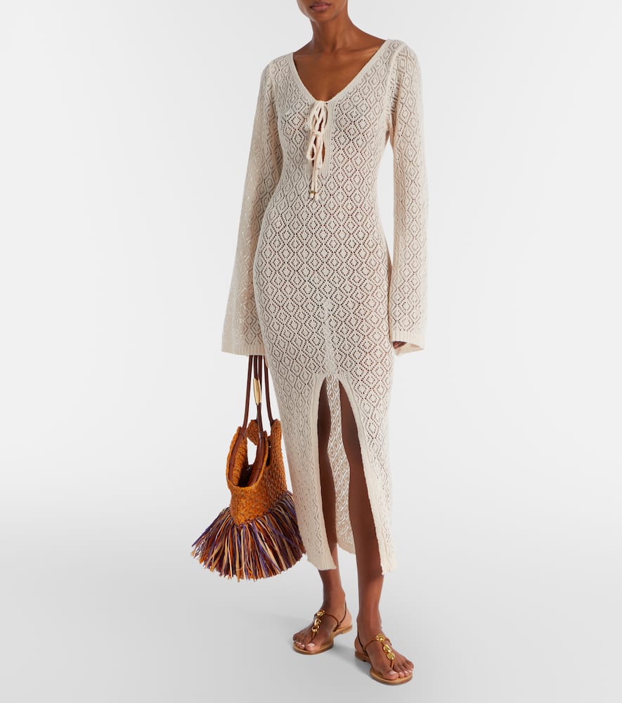 Joan open-knit beach cover-up