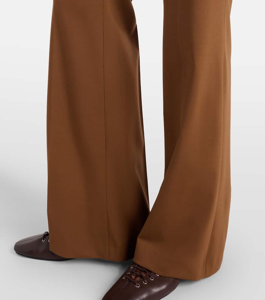 Wool-blend bootcut pants