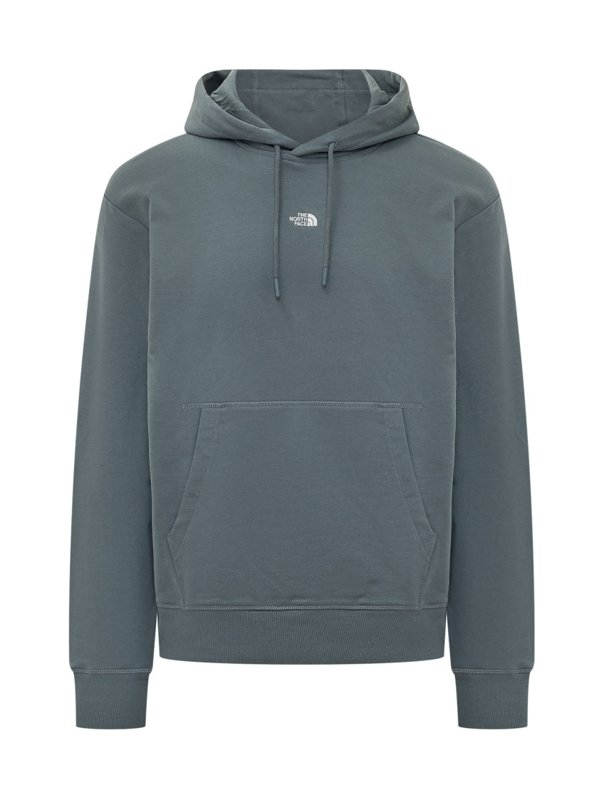 Grey Solid Hood Sweatshirt