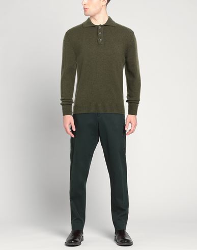 Man Sweater Military green Size S Cashmere