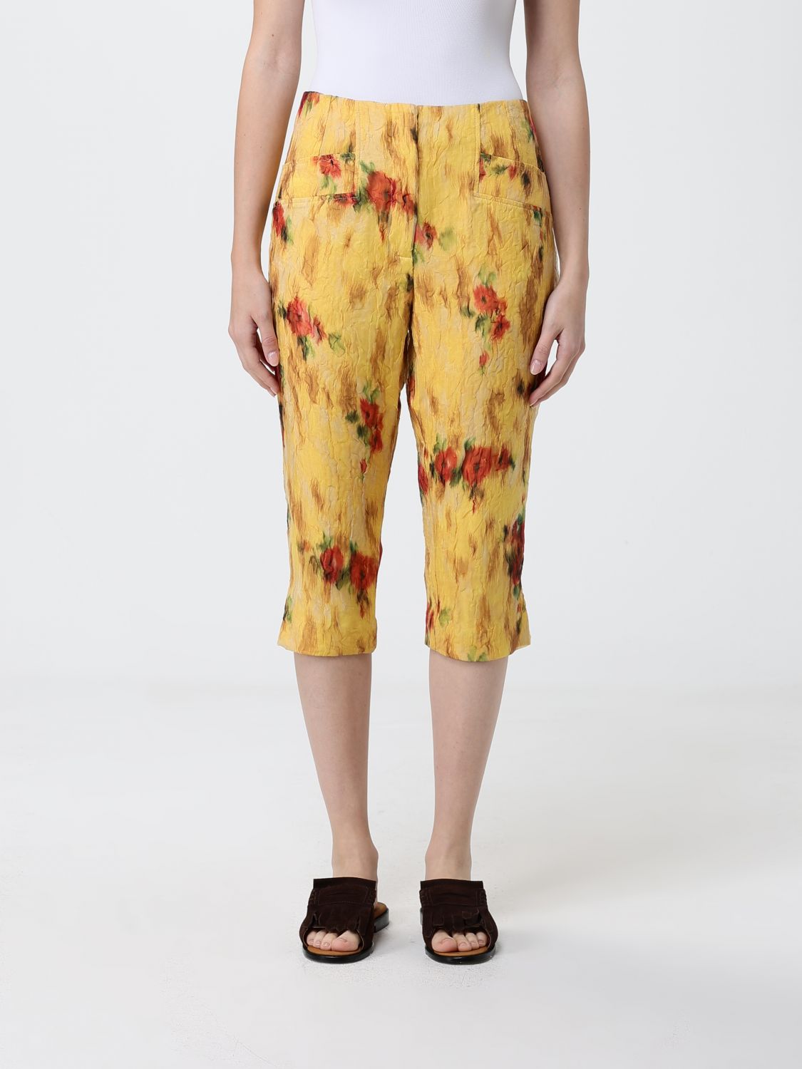 Pants Woman color Yellow