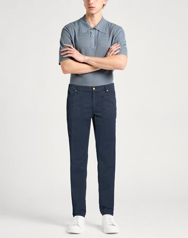 Man Pants Navy Size 31 Cotton, Elastane