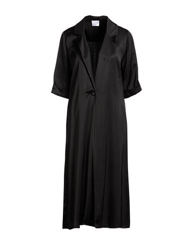 Woman Overcoat & Trench Coat Black Size 4 Viscose