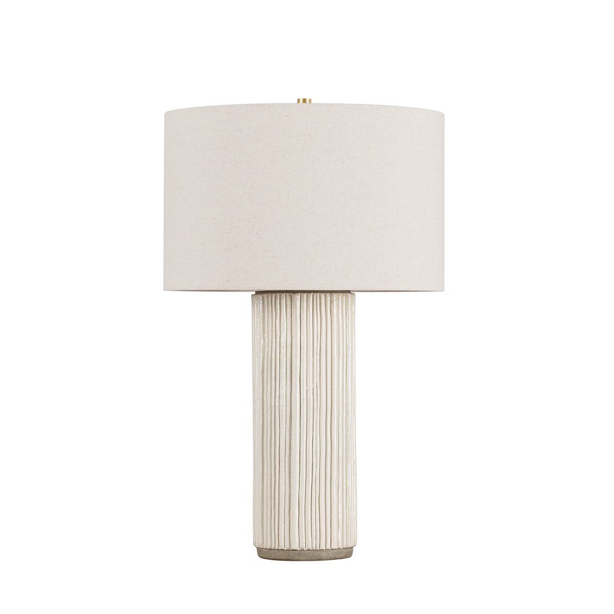 Aged Brass Ceramic Fluted Ivory Table Lamp from the Crestwood Collection
