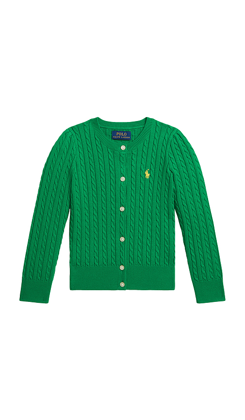 Polo Ralph Lauren Kids Cable Knit Cotton Cardigan in Green. 2. Also , 4