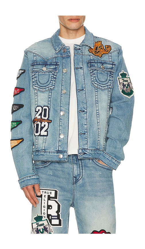 True Religion Varsity Jimmy Jacket in Blue. - S also in M, L, XL/1X