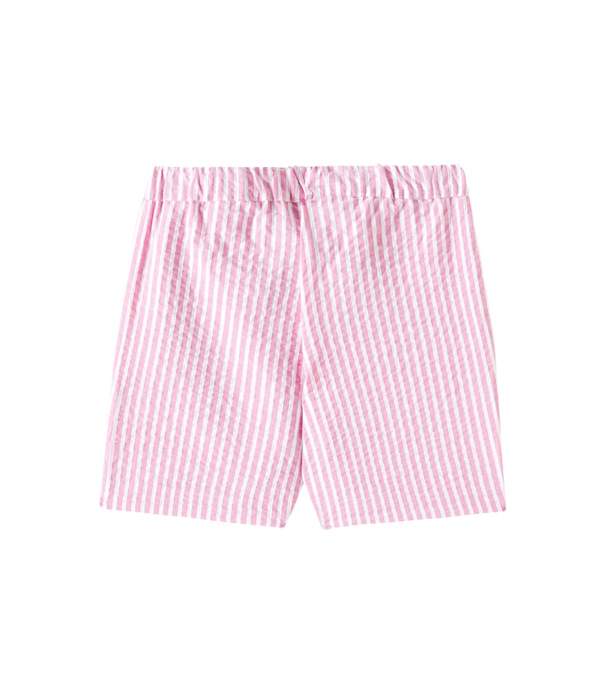 La Coqueta Cortino striped cotton-blend shorts