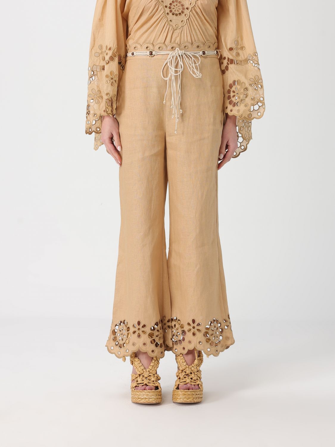 Pants Woman color Beige