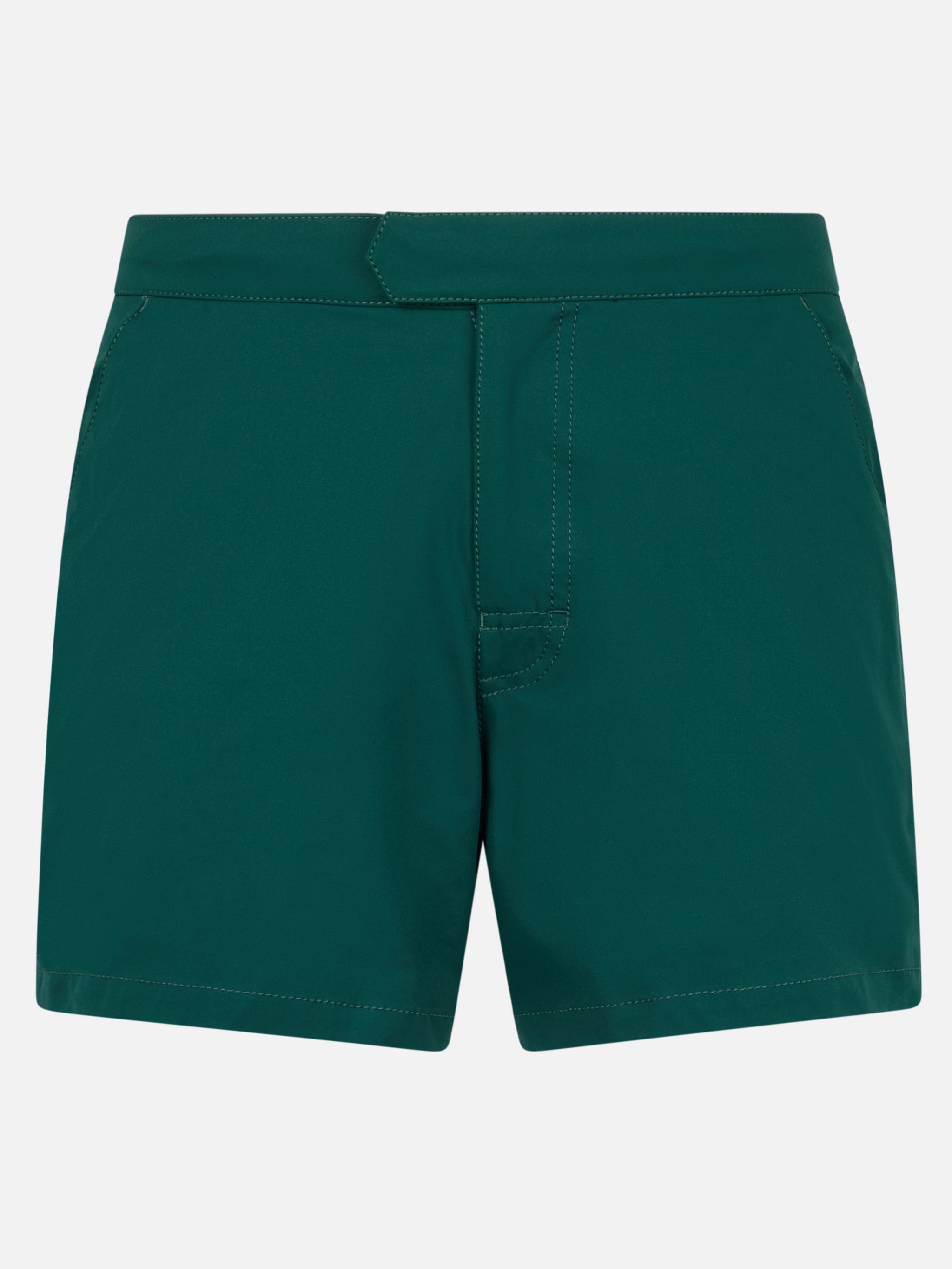 Man Short-Length British Green Swim Shorts Master Swimshort - Men