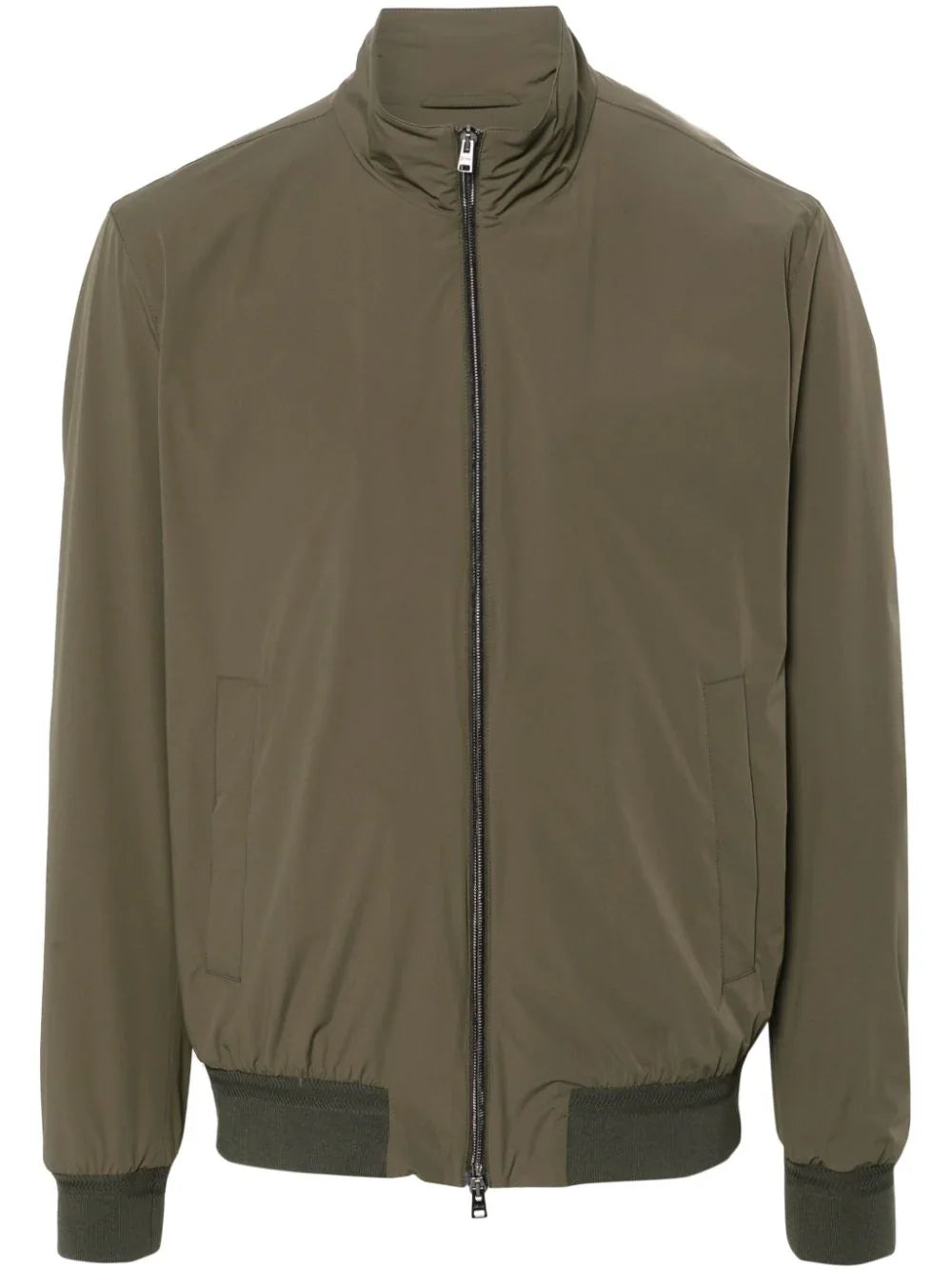 Taffeta Bomber Jacket — Olive