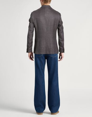 Man Blazer Grey Size 40 Virgin Wool, Silk