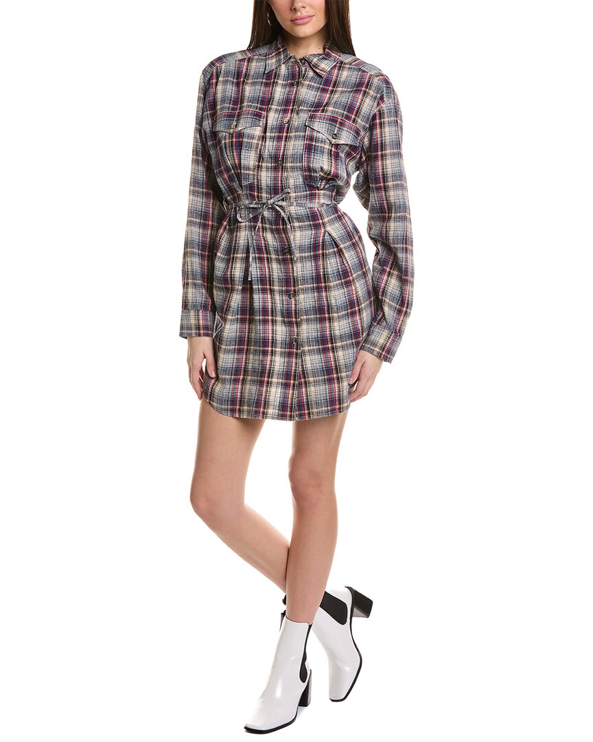Etoile Checked Linen-Blend Shirtdress