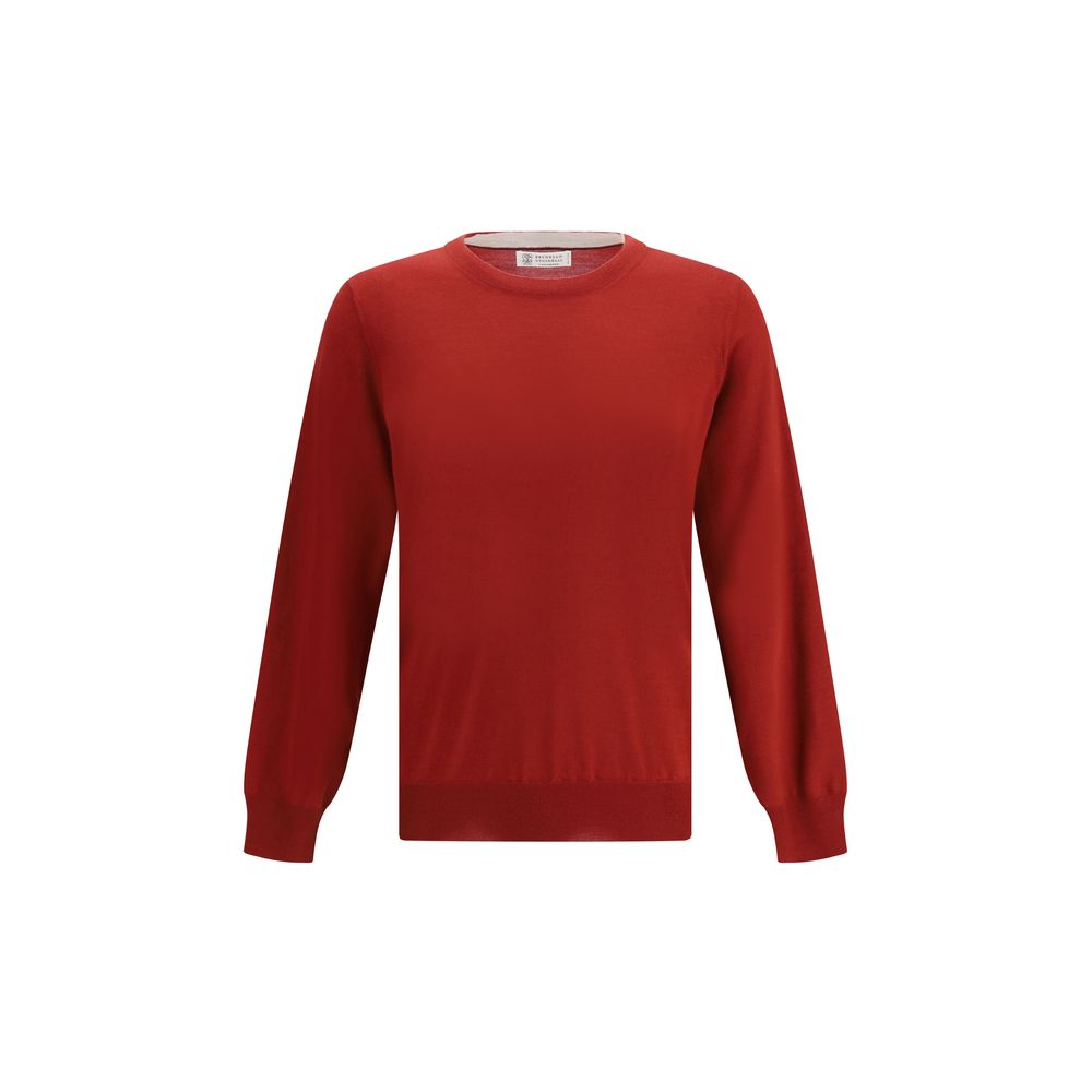 Virgin Wool Sweater — Red