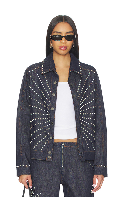 Understated leather chaqueta sunburst en color negro L también en M