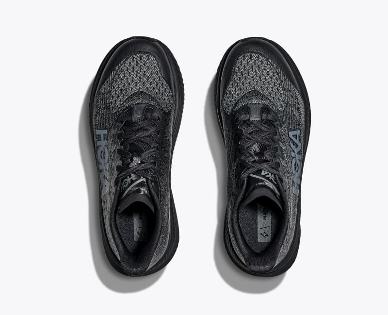 HOKA Mach 6 Shoes in Black/Black