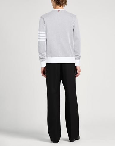 Man Sweatshirt White Size 3 Cotton, Elastane