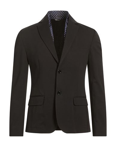 Man Blazer Black Size 42 Cotton, Polyamide, Elastane