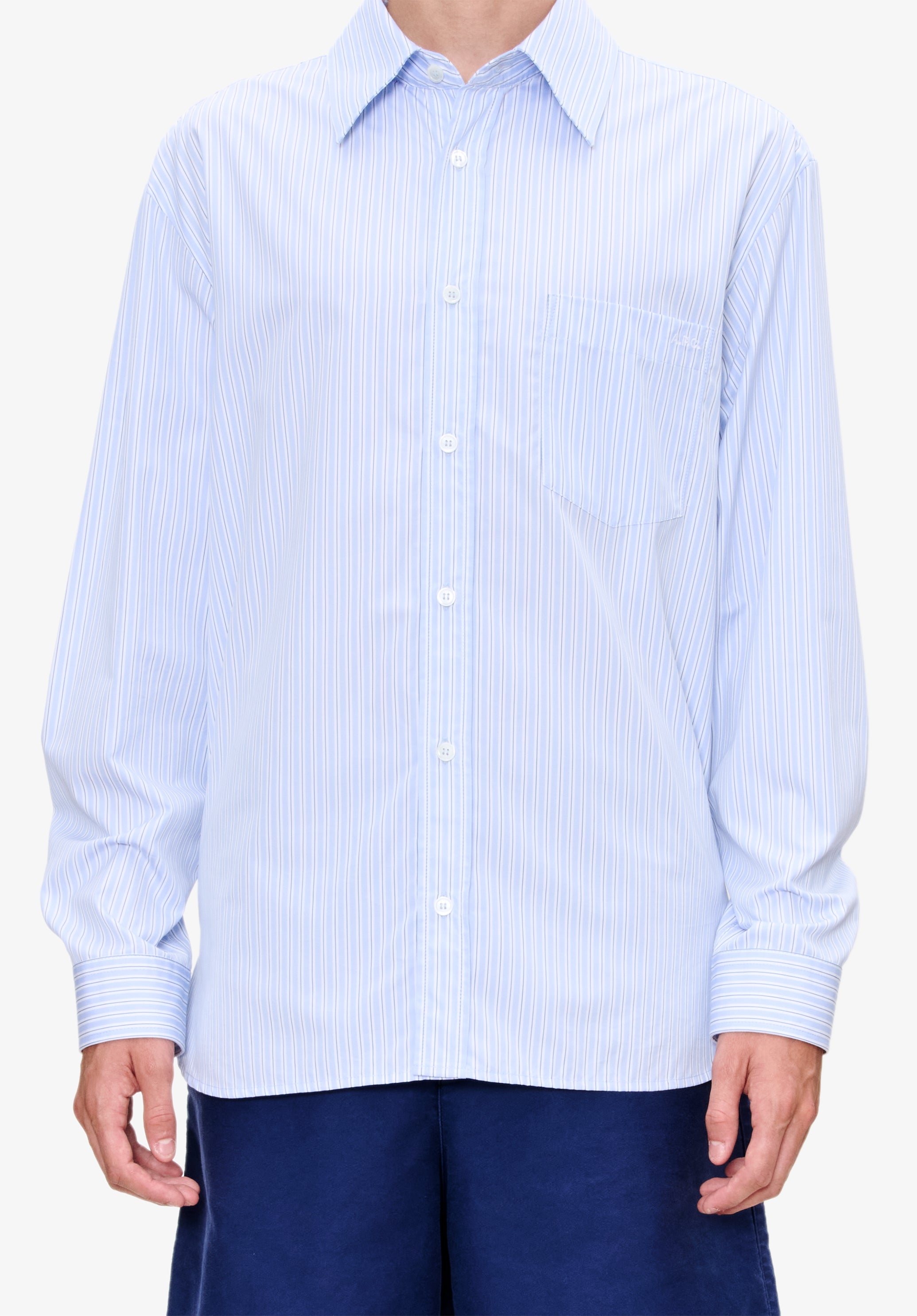 A. P.C. Men's Malaury shirt Size: Extra Small in Blue