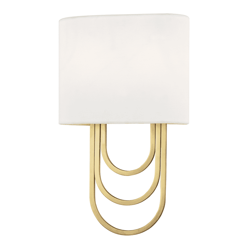 Mitzi Farah 2-Light 14" Wall Sconce in Aged Bra