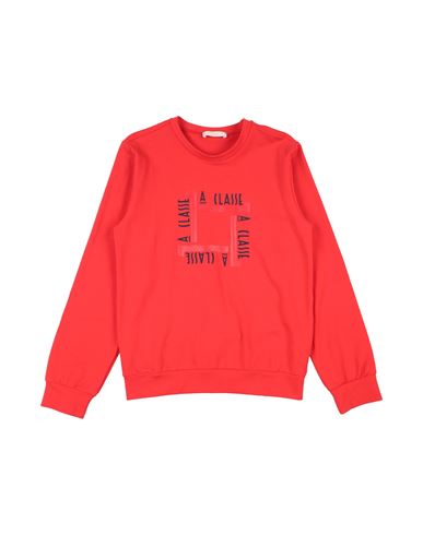 Kid Boy Sweatshirt Red Size 10 Cotton, Elastane