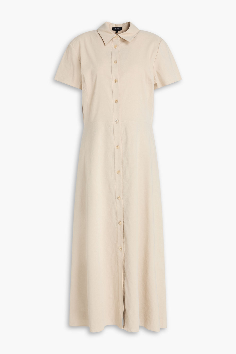 Theory | Theory - Linen-blend midi shirt dress - Neutral - US 2 | Realry